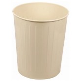 WITT Round Metal Indoor Waste Basket - 49.6 quart, Almond